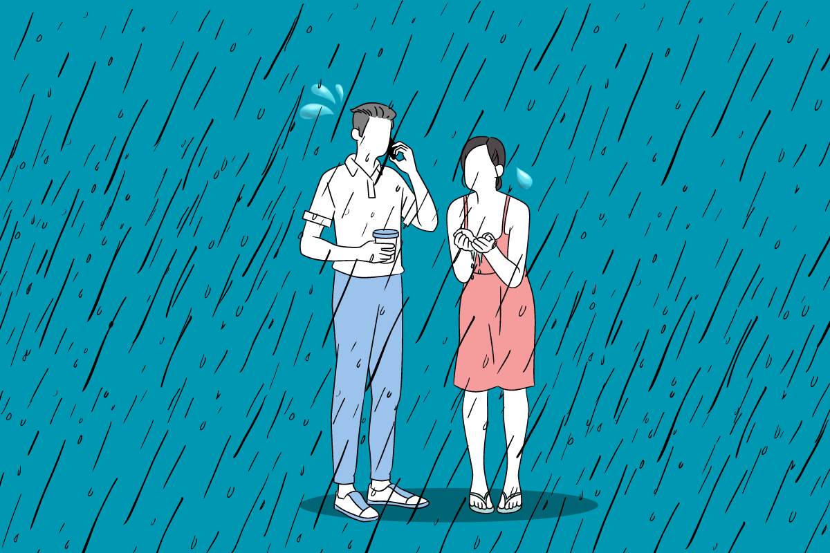 【恋愛心理テスト】今のパートナーとの相性を診断！雨に降られて…。